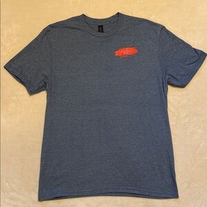 Gildan Heather Blue Men's Tee size large